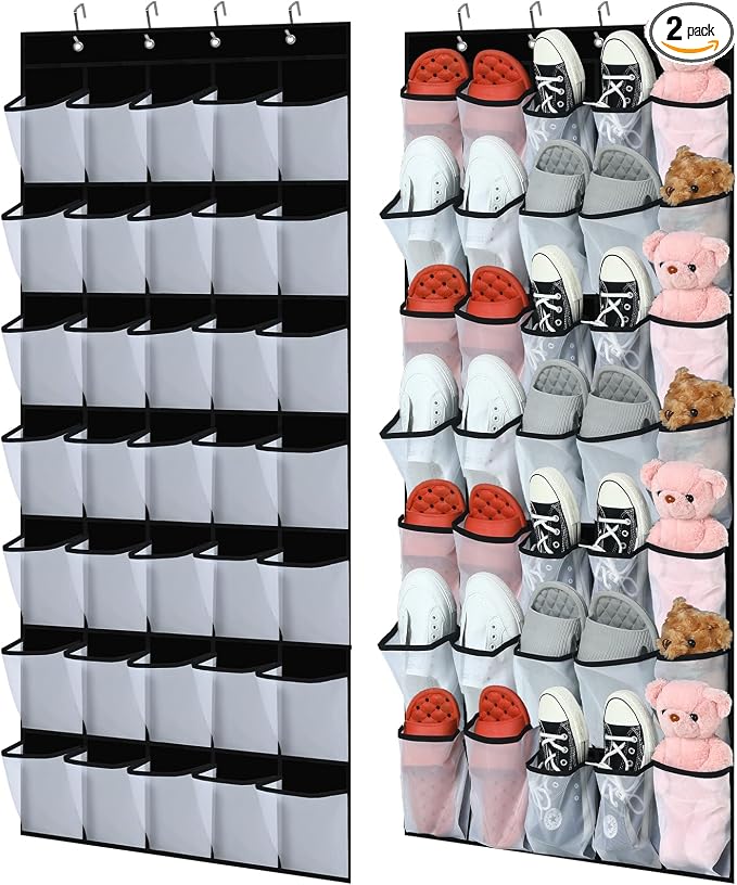 Windyun 2 Pcs 70 Large over The Door Shoe Organizer Hanging Shoe Rack by Windyun