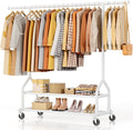 EAGMAK Heavy Duty Clothes Rack Load 556 LBS, Rolling Clothing Rack by Eagmak
