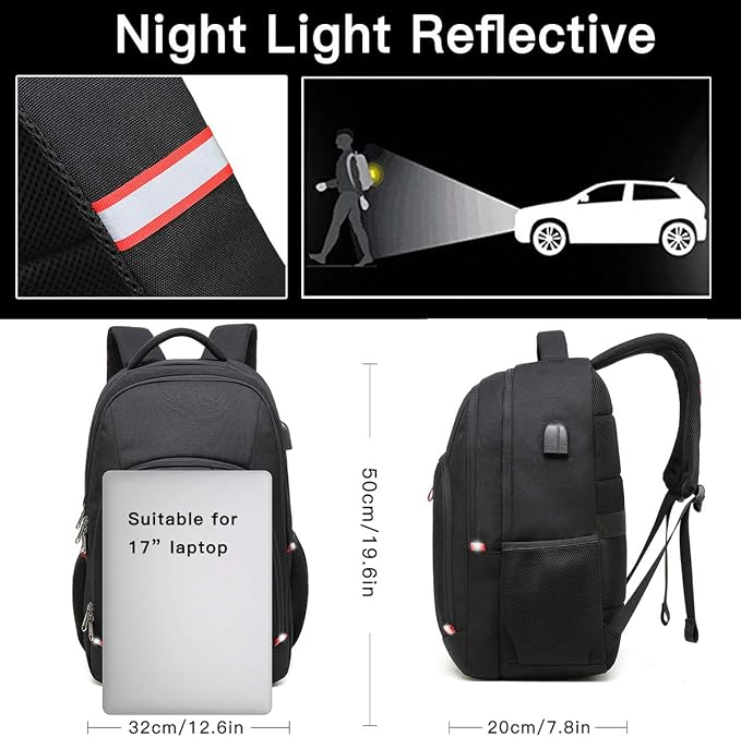 Della Gao Laptop Backpack for Men, Large Anti-Theft Business Travel Backpack - Image 4
