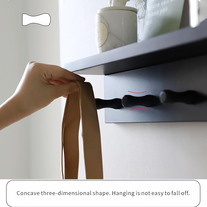 Entrance Coat Rack ，Coat Hooks, Wall-Mounted Wooden Hook Rack, Wall-Mounted - Image 6