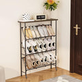 JZM Shoe Rack Storage, Narrow 4 Tier Metal Shoe Storage Shelf, Free Standing by JZM