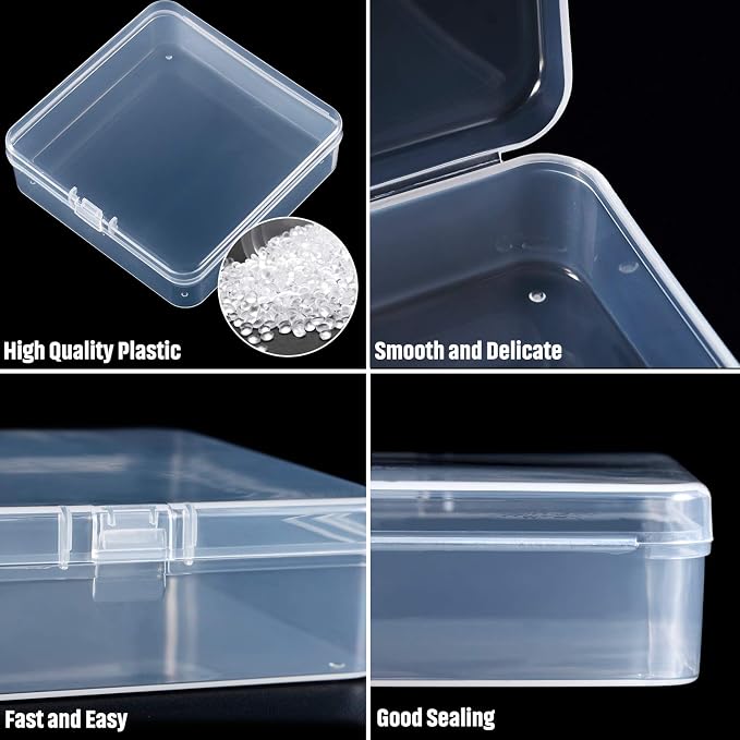 SATINIOR 24 Packs Small Clear Plastic Beads Storage Containers Box - Image 6