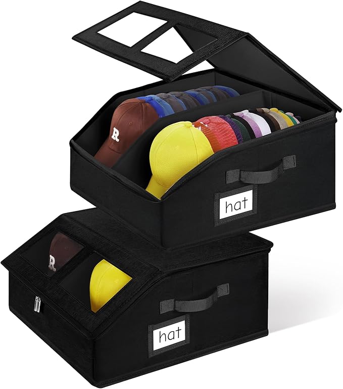 2 Pack Hat Storage for Baseball Caps-Holds Up to 48 Caps, Hat Organizer for by RZMAYIS