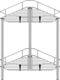 2 Tier Floor Standing Corner Shower Caddy Organizer Shelf by HuggieGems