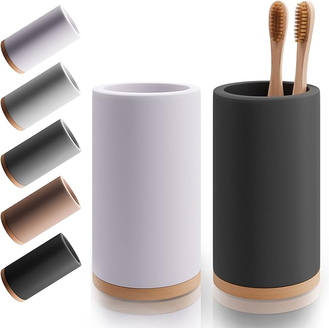 Matani Bamboo Toothbrush Holder Diatomite Tooth Brush Organizer by Matani