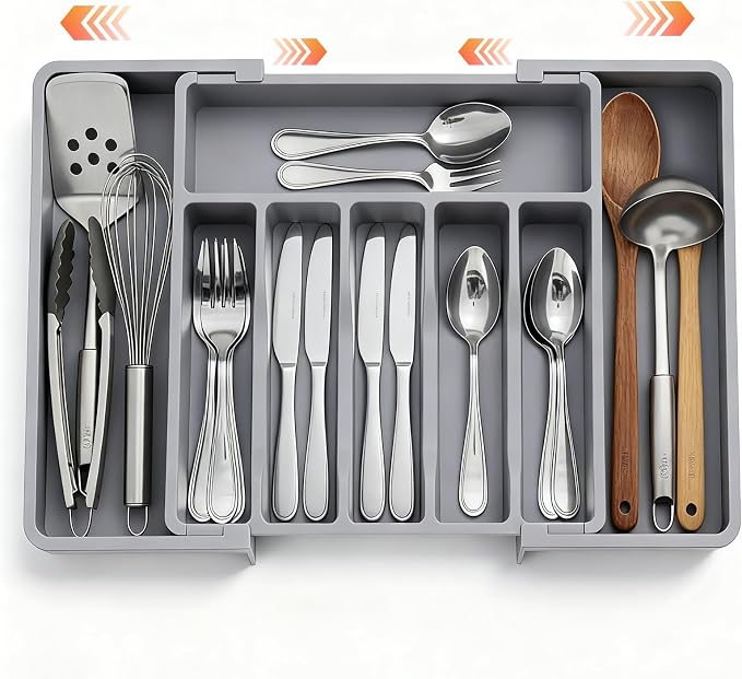 Large Expandable Silverware Organizer by Unknown