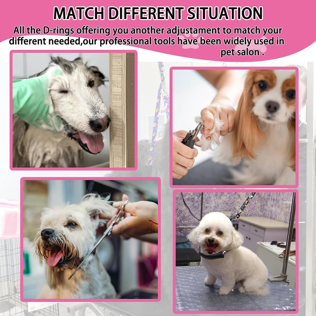 Dog Grooming Belly Straps – Adjustable Grooming Loops with Cute Paw &