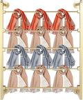 Wall Mounted Scarf Rack, 5 Tier Ties Silk Scarves Towels Storage by Unknown