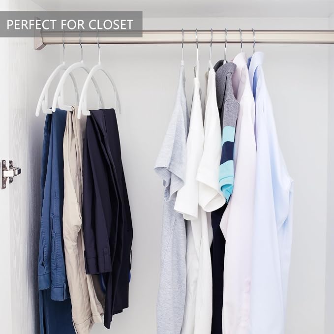 MIZGI Premium Velvet Hangers 60 Pack Heavyduty- Non Slip No Shoulder Bump Suit - Image 7