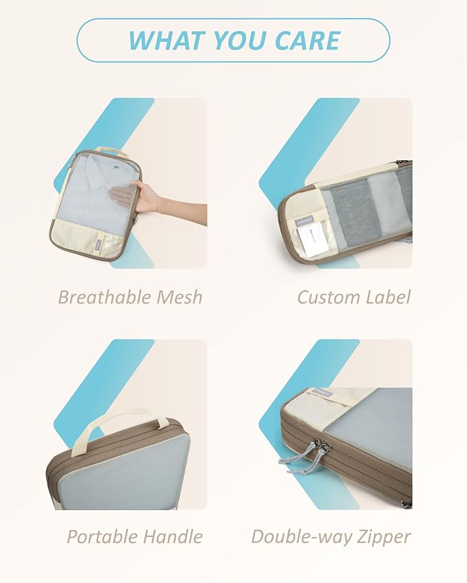 BAGSMART 6 Set /4 Set/2 Set Compression Packing Cubes - Image 5