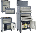 13-Drawer Double Doors Handle Rolling Tool Chest, 2 in 1 Detachable Rolling by TOKUWA