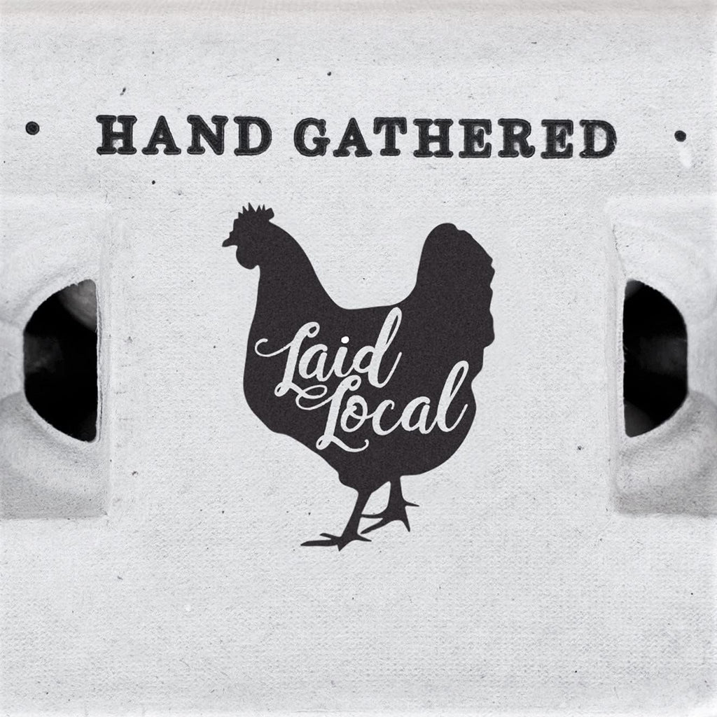 Printed Farm Fresh Egg Cartons - Holds Up to XL Chicken Eggs (25, Hen)