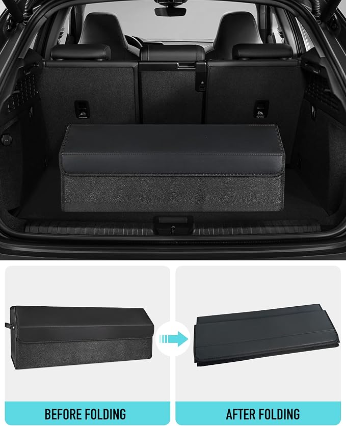 Car Organizers for Trunk for Suv Sedan, Leather Storage Box, Extra Large - Image 7