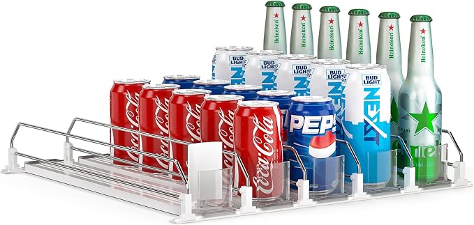 Soda Can Dispenser for Refrigerator, Self-Pushing Drink Organizer for Fridge - Image 8