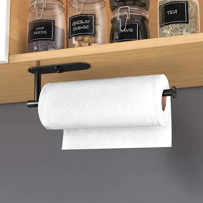 HUFEEOH Adhesive Paper Towel Holder Under Cabinet Wall Mount - Image 3