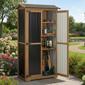 Large Outdoor Storage Cabinet, Wood Outdoor Storage Shed by MAGAZOOPET