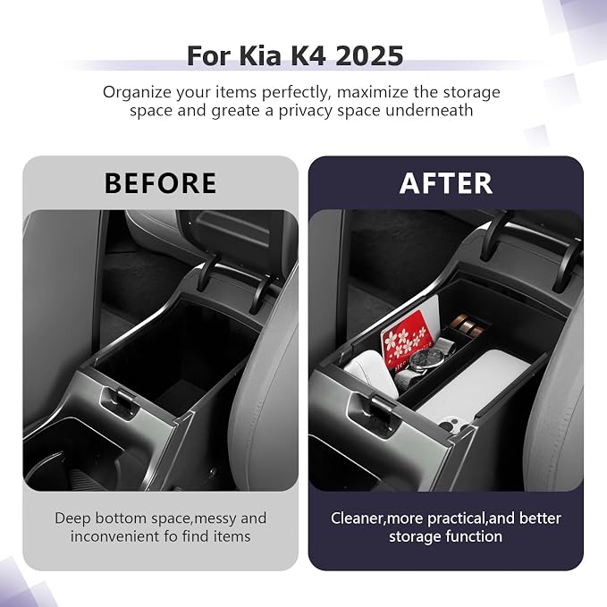LUWU 2025 K4 KIA Center Console Organizer Compatible - Image 2