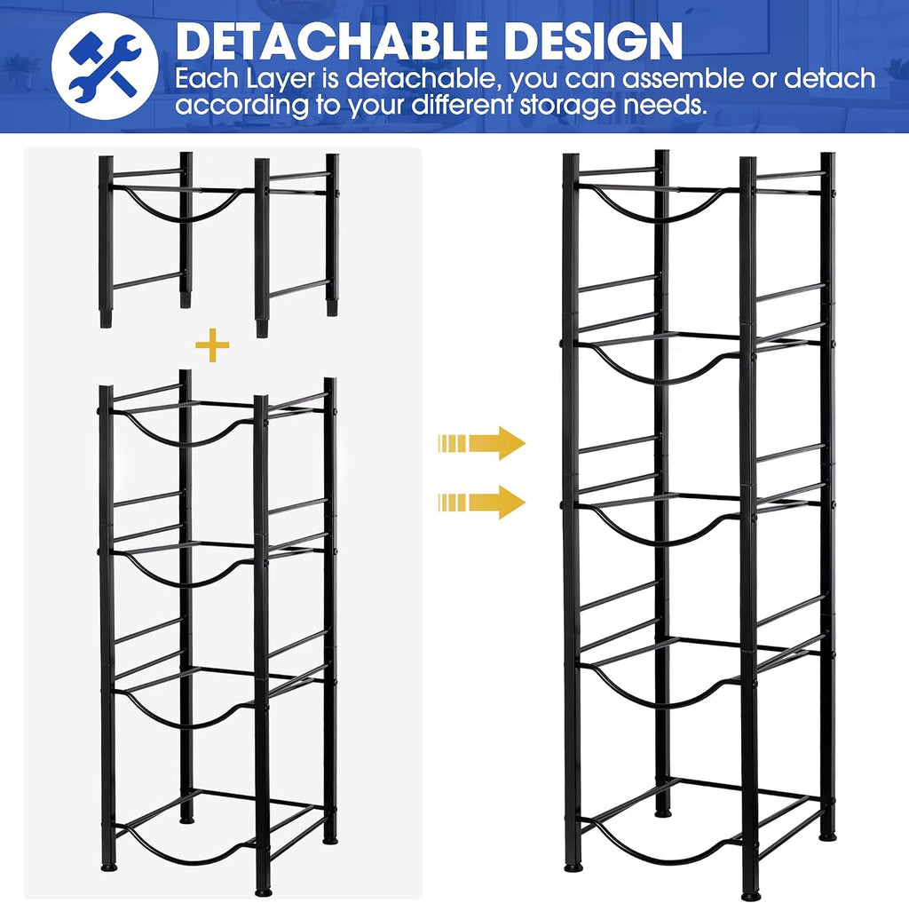 Klvied 5-Tier 5 Gallon Jug Rack, Heavy Duty
