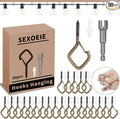 50 PCS Bronze Eye Screw Hooks for Hanging Heavy Duty by Unknown