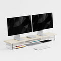 Dual‑Tier Monitor Stand for Modern Desk Setup – Minimalist Wooden and Metal by FENSULN