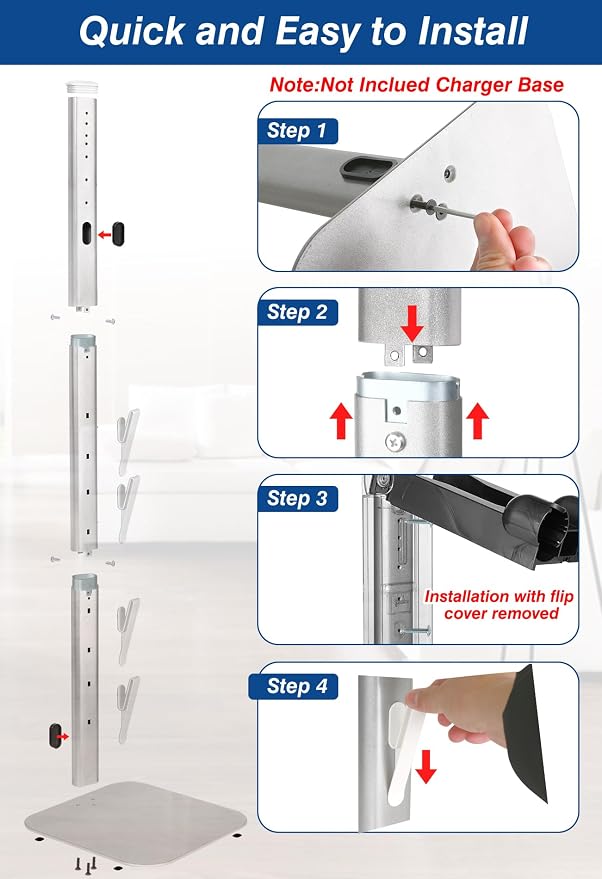 Haturi Vacuum Stand, Dyson Vacuum Holder and Metal Storage Bracket, Standing - Image 3