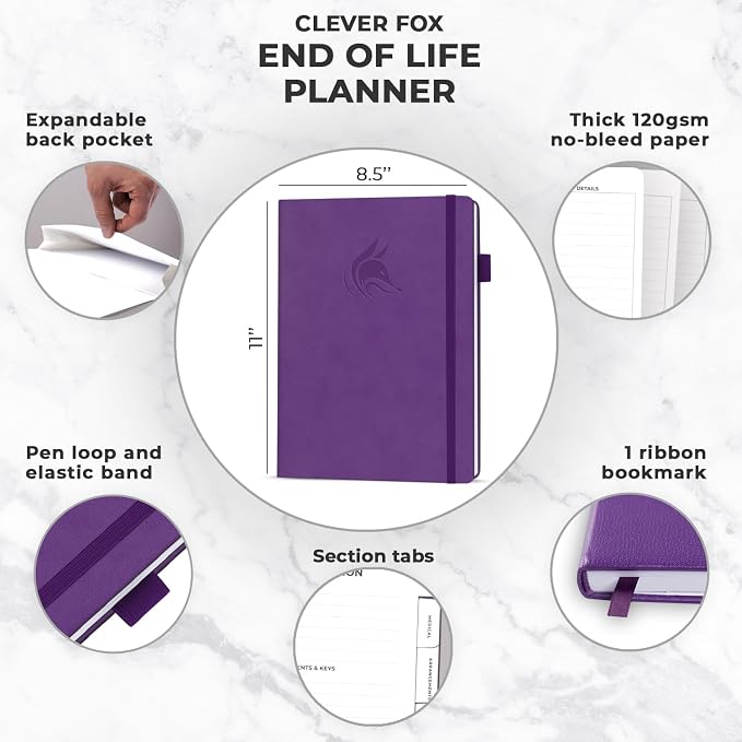 Clever Fox Large End of Life Planner – Guided Final Arrangements Organizer - Image 2