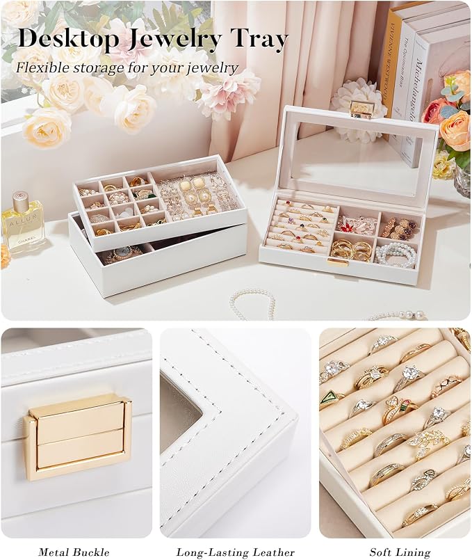 Homde Jewelry Tray Stackable Jewelry Box - Image 7