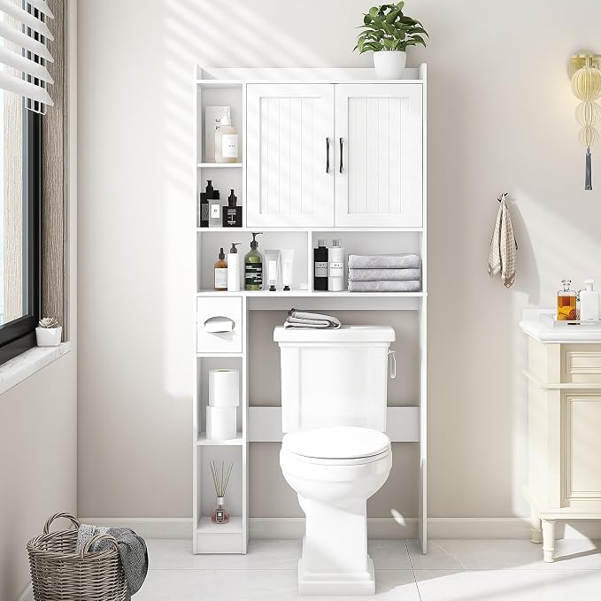 Over The Toilet Storage Cabinet, Farmhouse Storage Cabinet Over Toilet by Vabches