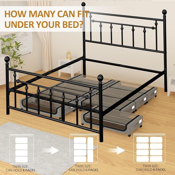 Large Under Bed Storage with Wheels, Under Bed Storage Containers, Under Bed - Image 5