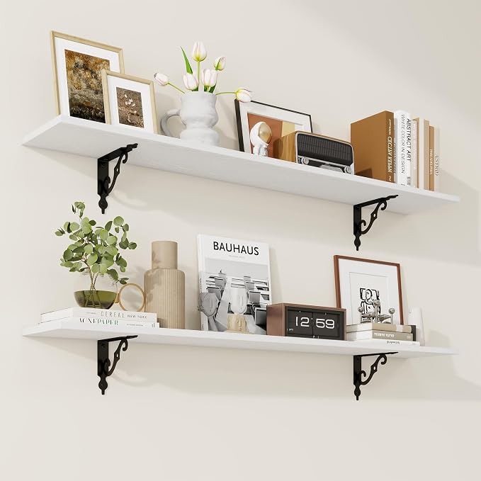 RICHFOCUS Floating Shelves for Wall Decor, 47.3W x 8D Shelves Set of 2 by Unknown