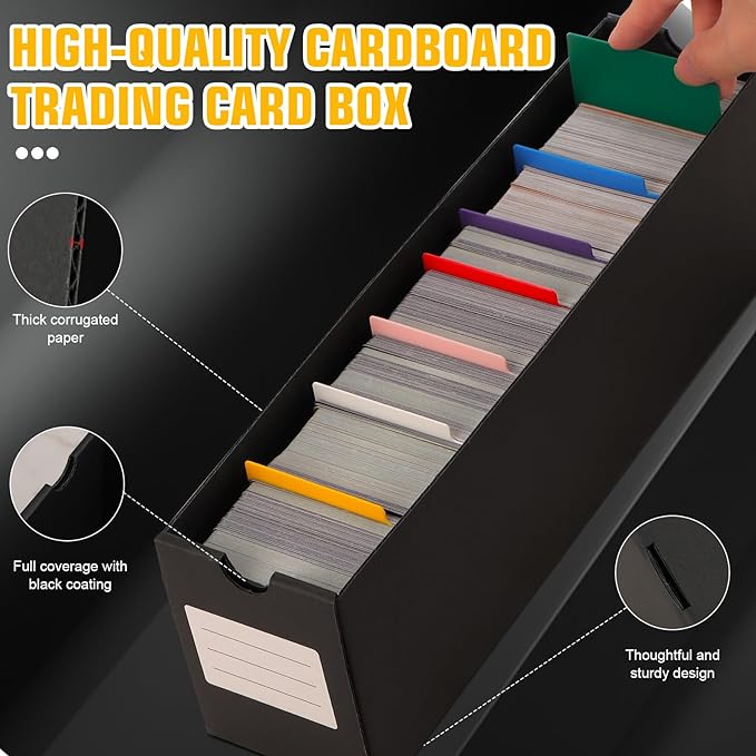 Trading Card Storage Box, Includes 12-600 CT Boxes & 48 Card Dividers, 12000+ - Image 5