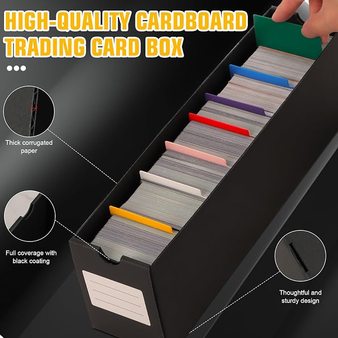Trading Card Storage Box, Includes 18-600 CT Boxes & 60 Card Dividers, Trading - Image 6