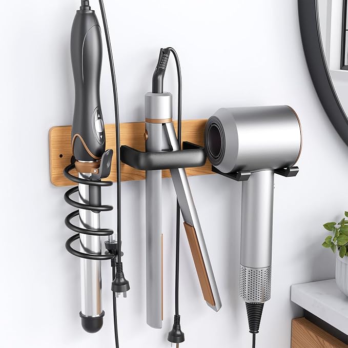 Tindbea Hair Dryer Holder Curling Iron Holder Flat Iron, Blow Dryer Holder Wall by Tindbea