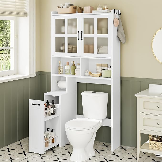 Over The Toilet Storage Cabinet by UPOSOJAWishesYouaNiceDay