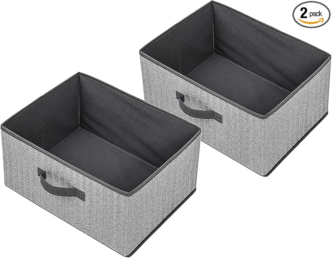 Storage Baskets, 15.7 Inch Woven Fabric Bins, Storage Cubes by EITMOW