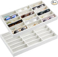 Amylove 2 Pcs Sunglass Organizer Trays Glasses Stackable Jewelry Trays Sunglass by Amylove