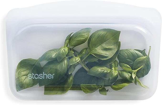 Stasher Premium Silicone Reusable Food Storage Snack Bag, Sous Vide, Dishwasher by Stasher