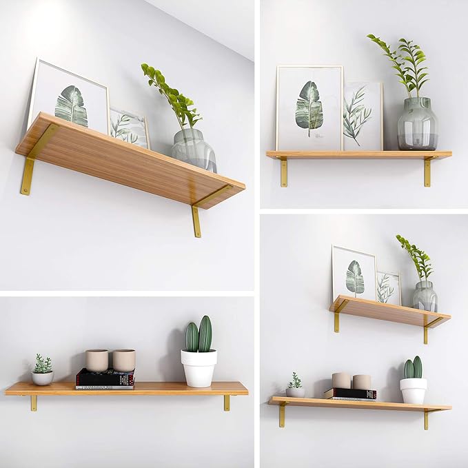 L Shelf Brackets 10 inch, Industrial Modern Floating Shelf Support - Image 6