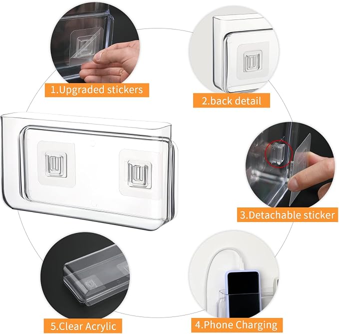 APSOONSELL Wall Mount Storage Organizer Box - Image 3