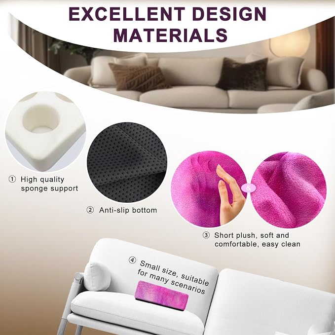 Couch Cup Holder Pillow, 5 Hole Couch Drink Holder! Keep Drinks Hand Side and - Image 7