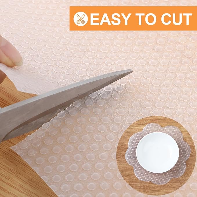FLPMIX Clear Shelf Liners for Kitchen cabinets: 12 Inch Width Easy to Cut - Image 6