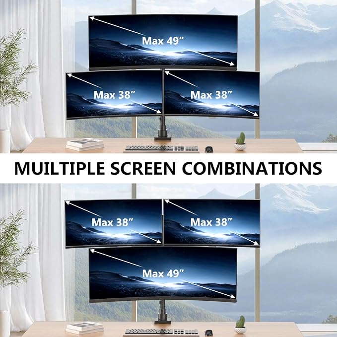 WALI Triple Monitor Mount - Image 9