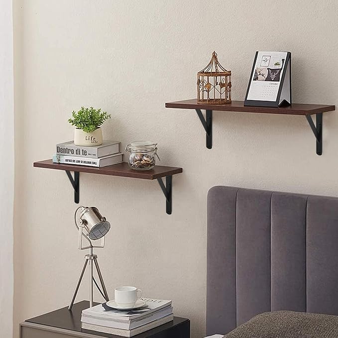 8 Pack L14 x H 10" Black Heavy Duty Shelf Brackets - Image 5