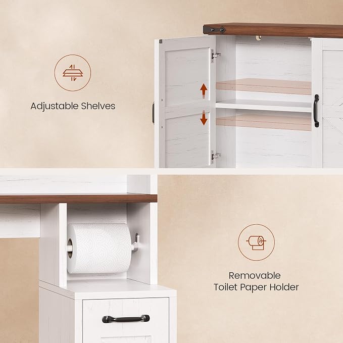 Farmhouse Over The Toilet Storage Cabinet - Image 8