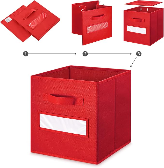 artsdi 11 Inch Storage Cube, Storage bin, cube storage Foldable Fabric Cube - Image 4