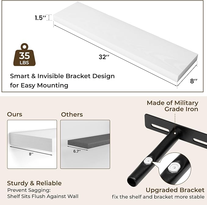 RICHFOCUS 31.5Inch Floating Shelves - Image 3