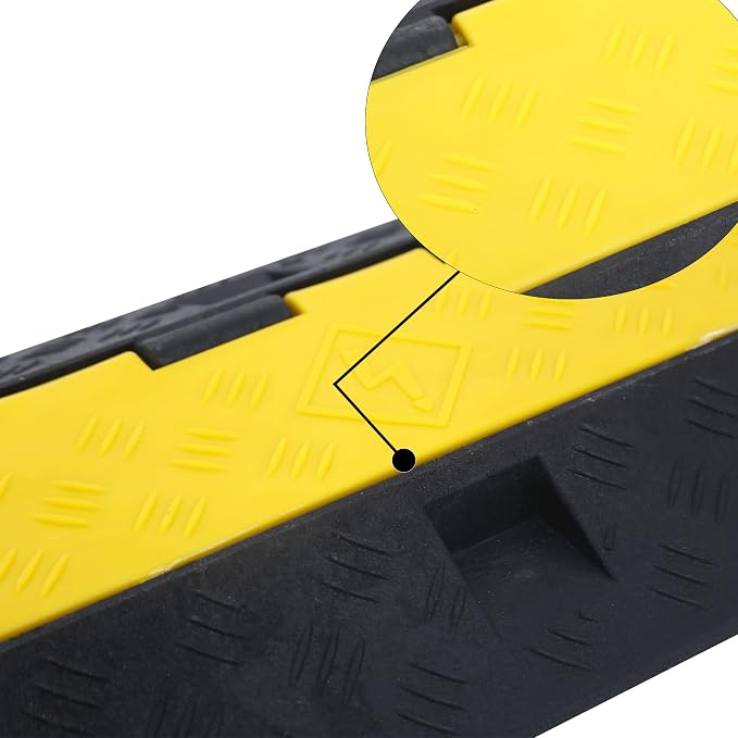 Cable Ramp Cable Protector Ramps Wire Hose Protective 2 Channel Traffic Rubber - Image 6