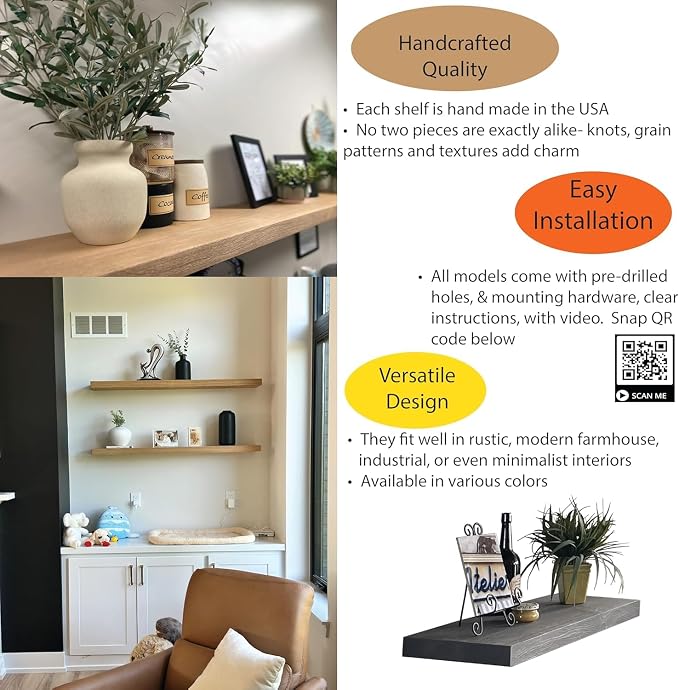 joelsantiques - 18 Inch Wooden Floating Shelves - Image 7