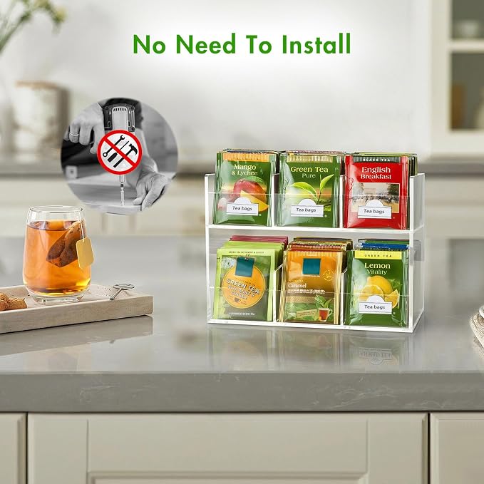 BEYGORM Acrylic Tea Bag Organizer - Image 3