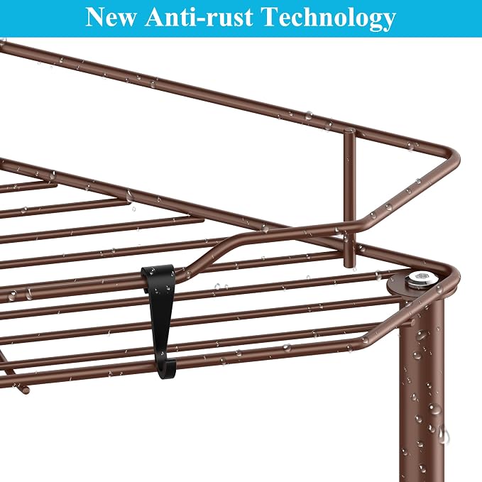 3 Tier Floor Standing Corner Shower Caddy Organizer Shelf - Image 3